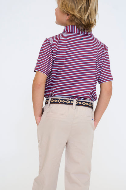 Maroon and Navy Heritage Polo