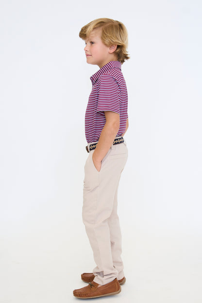 Maroon and Navy Heritage Polo