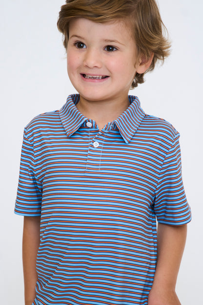 Blue and Orange Heritage Polo